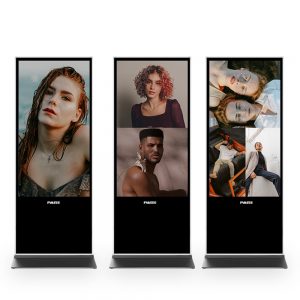 floor standing digital signage without touch