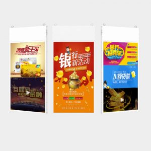 Ultra thin dual sided screen mounted hanging digital LCD display advertising player