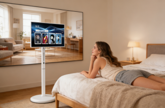 Mobile Smart Display for Watching YouTube in Bed | FVASEE Bedside Smart Screen
