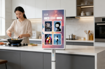 Fvasee Portable Smart TV for Online Cooking Classes & Kitchen Use