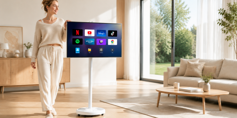 Best Uses for a Smart TV on Wheels in Homes and Businesses