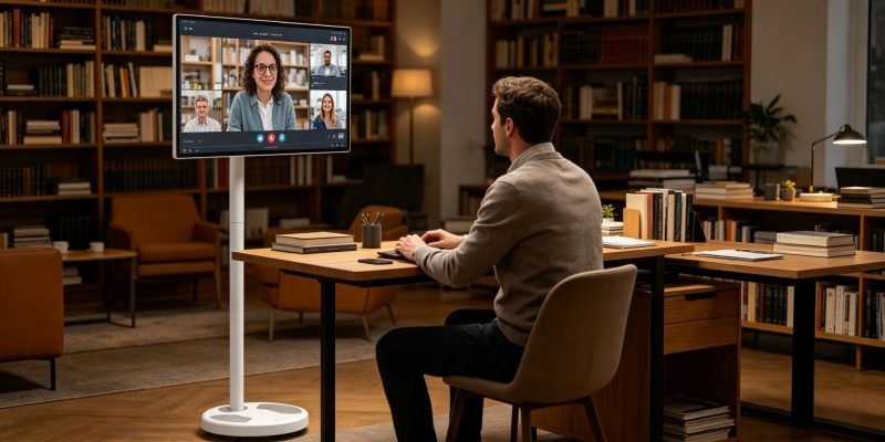 Rolling Smart Screen for Home Office | Flexible Smart Display for Remote Work