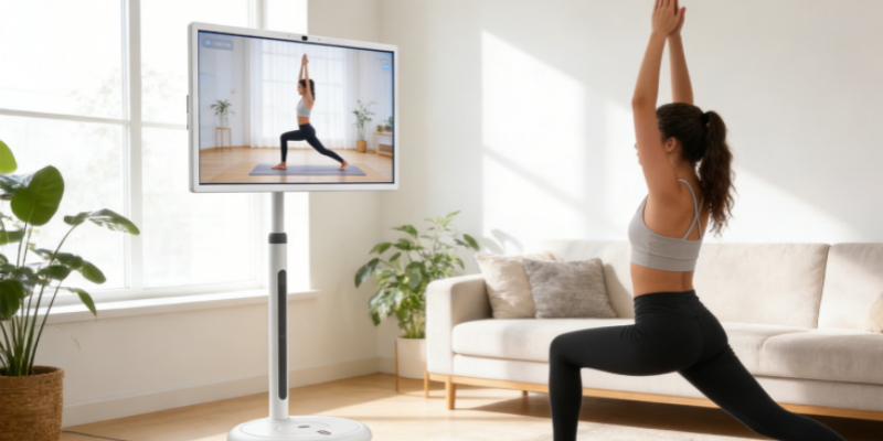 Fvasee Portable Smart TV for Yoga & Meditation: Calm, Flexible Setup