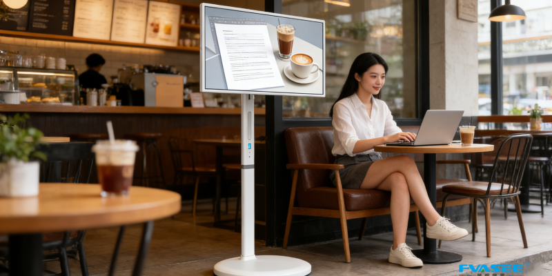 Fvasee Portable Smart TV for Home Office: Flexible Work & Smart Display