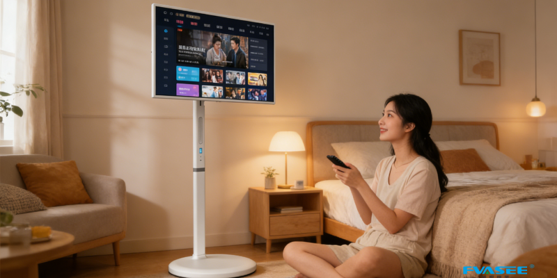 Bedroom TV Alternative | FVASEE Mobile Smart Display for Modern Living
