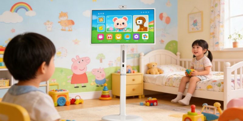 FVASEE StandBy Me TV for Nursery and Baby Rooms | Safe & Flexible Smart Display